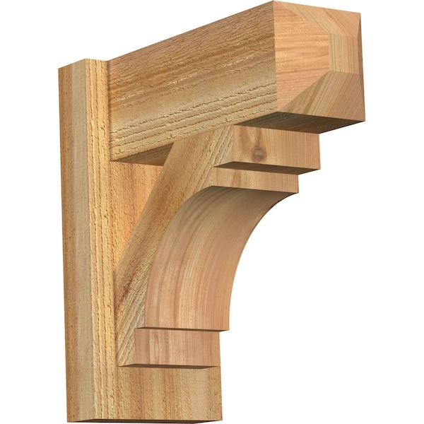 Ekena Millwork Merced Craftsman Rough Sawn Outlooker, Western Red Cedar, 6"W x 14"D x 14"H OUT06X14X14MRC04RWR - main